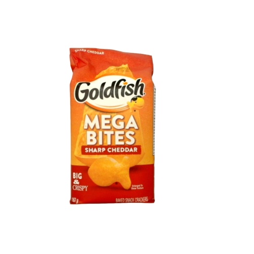 Goldfish Mega Bites Crackers Sharp Cheddar 167g.