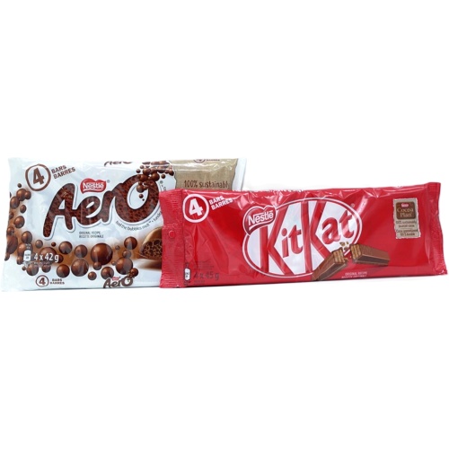 Nestle Kit Kat 4pk. x 45g. Or Aero 4pk. x 42g. Chocolate Bars (or $0.89ea.)