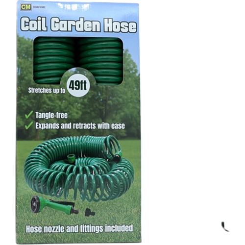 Garden Hose 49Ft Coiled CM Homeware