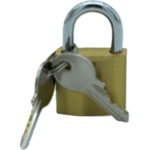 Padlock 1-1/4 Brass w/2 Keys