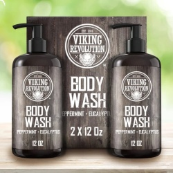 Body Wash 2 x 12oz. Peppermint & Eucalyptus Viking Revolution