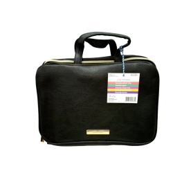 Perforated Deluxe Weekender Bag Black Tartan + Twine