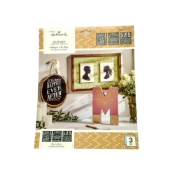 Adhesive Stencils Hallmark Happily Ever After 3pc. 8 X 9""