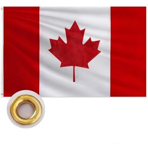 Flag Canada with grommets 3x5Ft indoor/outdoor 100% polyester(promo)