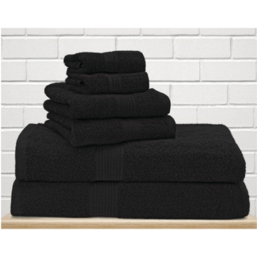 Bath Towel Black 25 x 50 Allure