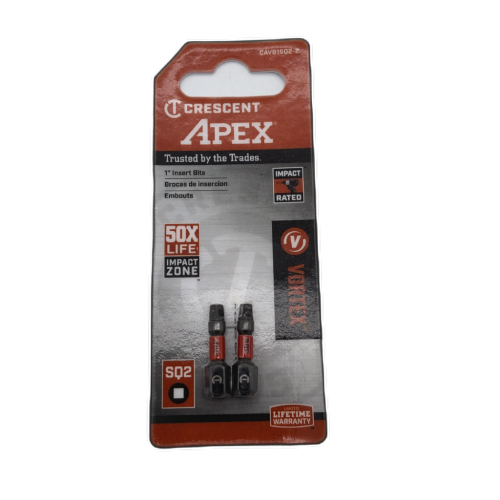 1 Insert Bits 2pk. Robertson #2 Crescent Apex