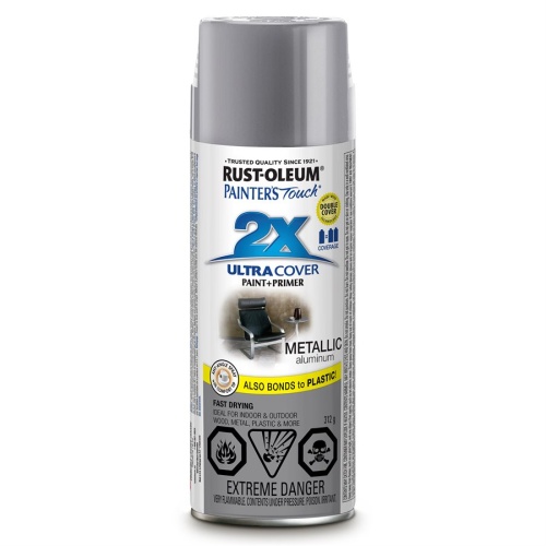 Spray Paint Metallic Aluminum Painters Touch 2X 340G Rustoleum