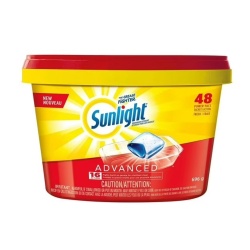 Sunlight Advanced Dishwasher Detergent Pods 48 Count, Fresh Scent