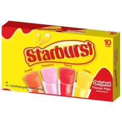 Starburst Original Freezer Pops 10pk. Assorted Flavours 283.5g.