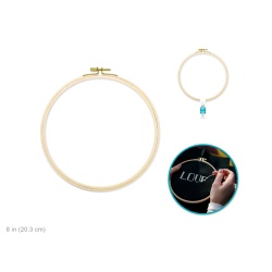Embroidery Hoop 8 w/Brass Clamp"
