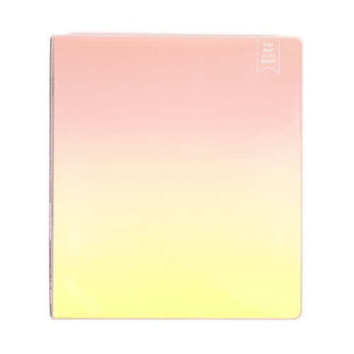 Binder 1 D-ring Peachy Yellow Ombre Yoobi