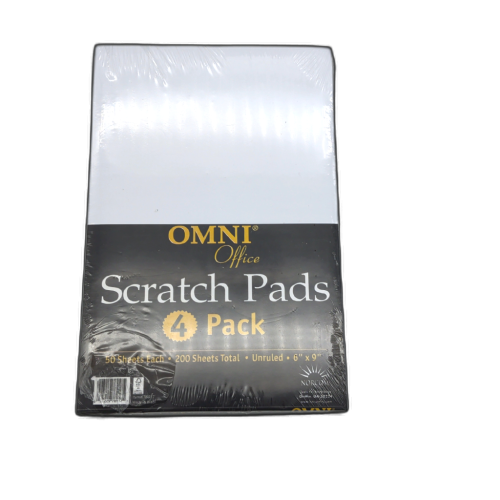 Scratch Pads 4pk. 6 X 9