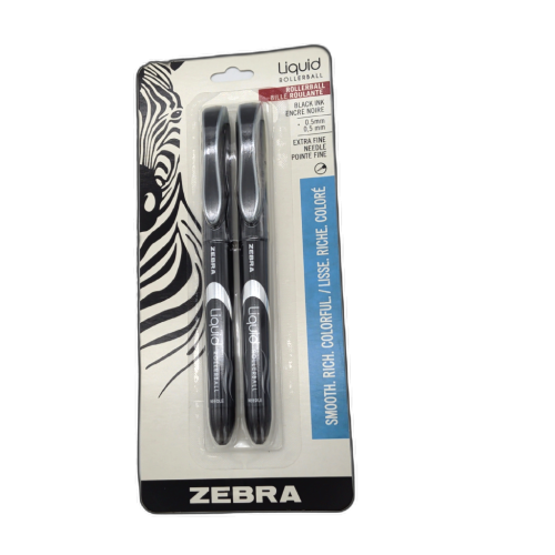 Rollerball Pen Black 2pk. 0.5mm Zebra