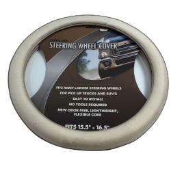Large Size Steering Wheel Cover Beige Allison