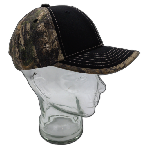 Ballcap Black W/forest Camo Realtree