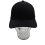 Ballcap Plain Black Mesh Back Adjustable