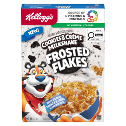Cookies & Crème Milkshake Frosted Flakes Cereal 343g.