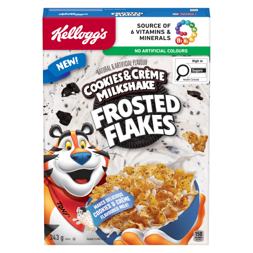 Cookies & Crème Milkshake Frosted Flakes Cereal 343g.