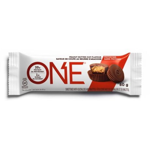 One Protein Bar Peanut Butter Cup Flavour 60g.