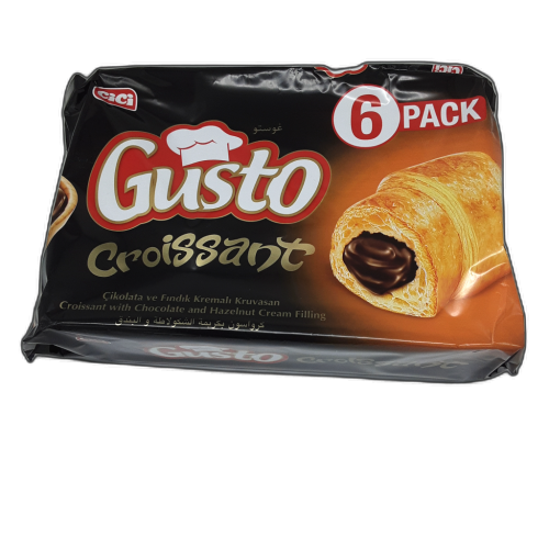 Gusto Croissant w/Chocolate & Hazelnut Cream Filling 6pk.