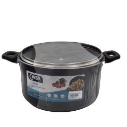 Stock Pot 6qt. w/Glass Lid Cinsa Esencial