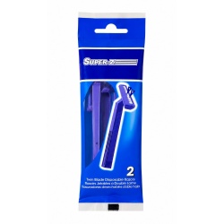 Super-z Twin Blade 2pk Blue Handle