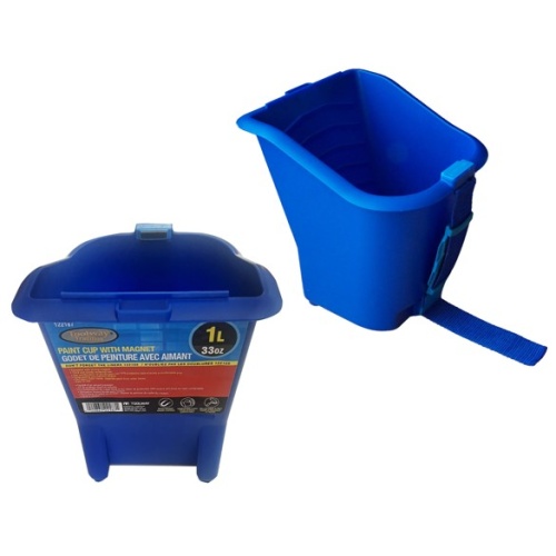 Plastic Paint Cup w/ Magnet 1L Toolway Tradition