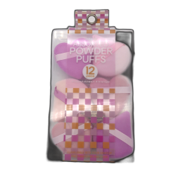 Assorted Powder Puffs 12pk. Addy-lu