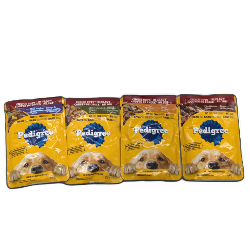 Dog Food Pouch Assorted Flavours 100g. Pedigree
