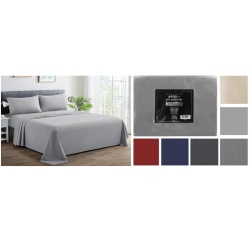 6900 Twin Sheet Set 3pc Solid Ass't Colours