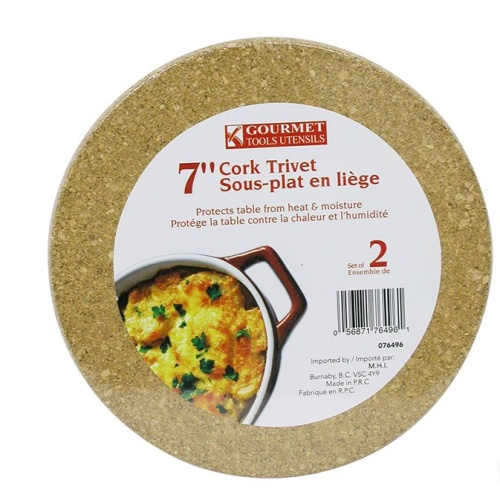 Cork Trivet 2Pc 7 Gourmet