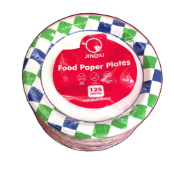 Paper Plates 10.5 Blue & Green Round 125pk."