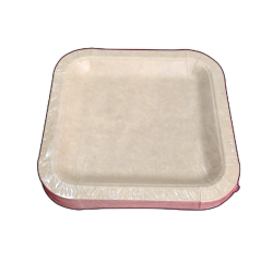 Paper Plates 7 Square Brown Kraft"
